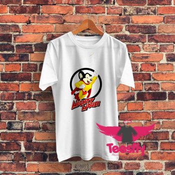 Funny Mighty Mouse Superhero Graphic T Shirt