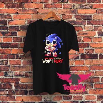 Funny Sonic One More Coffee Wont Hurt Graphic T Shirt