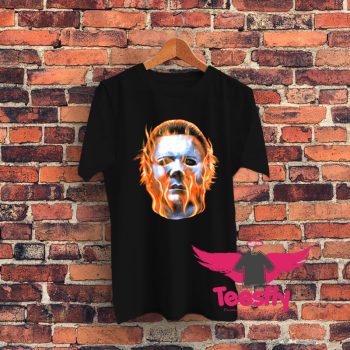 Rock Rebel Halloween II Michael Myers Flames Graphic T Shirt