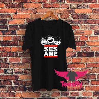Sesame Street Characters DMC Parody Graphic T Shirt
