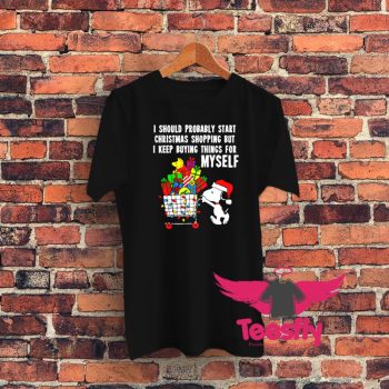 Snoopy and woodstock christmas shopping Graphic T Shirt