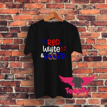 Cheap Red White And Booze T Shirt
