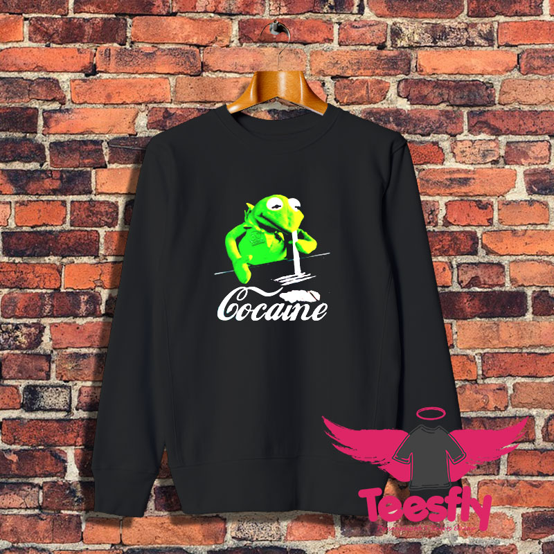 Sell Kermit The Frog Doing Coke Sweatshirt - Teesfly.com